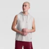 Bluza bez rękawów z kapturem, haftowane C Logo