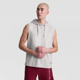 Bluza bez rękawów z kapturem, haftowane C Logo