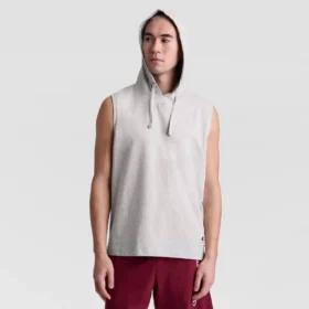 Bluza bez rękawów z kapturem, haftowane C Logo