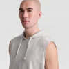 Bluza bez rękawów z kapturem, haftowane C Logo