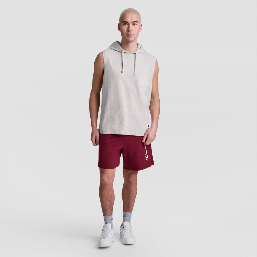 Bluza bez rękawów z kapturem, haftowane C Logo
