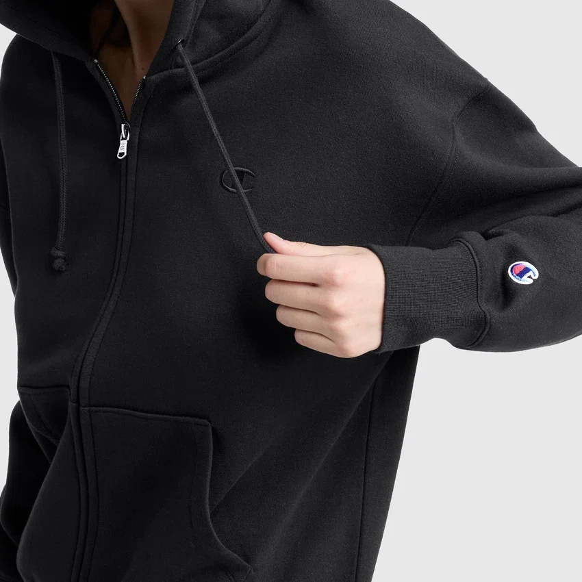 Bluza z kapturem i zamkiem z polaru Powerblend, C Logo