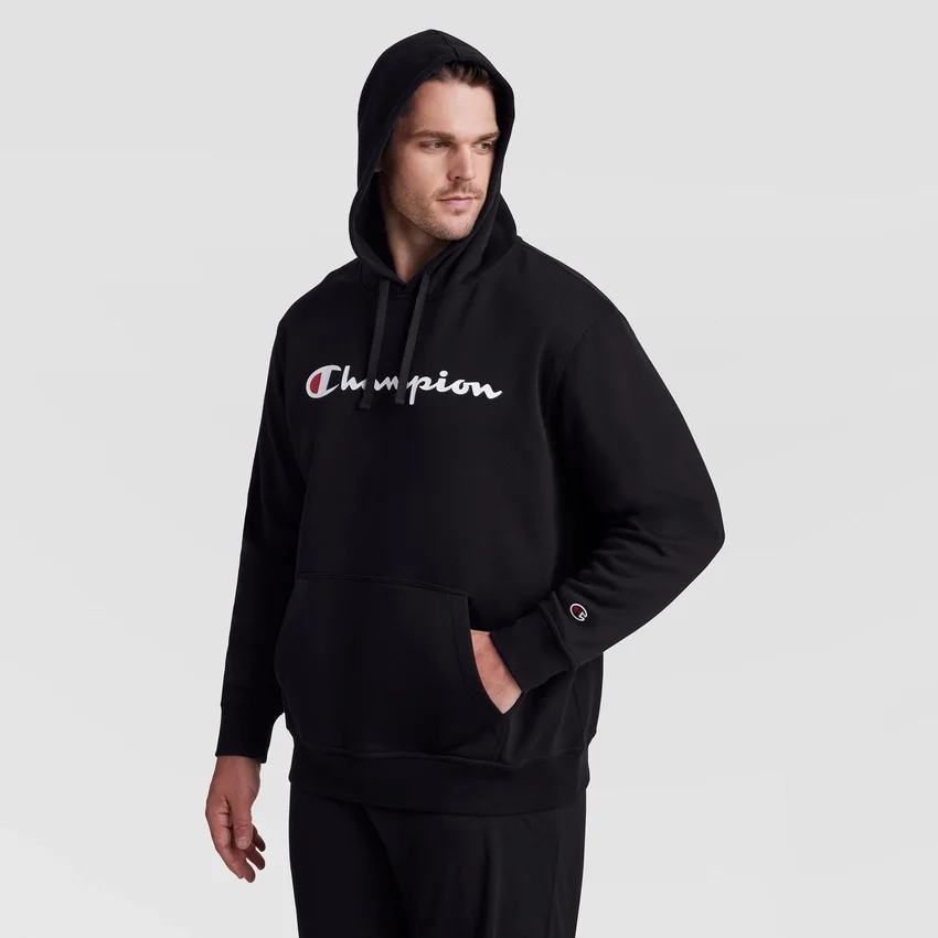 Bluza z kapturem Powerblend, Script Logo – rozmiary duże i wysokie