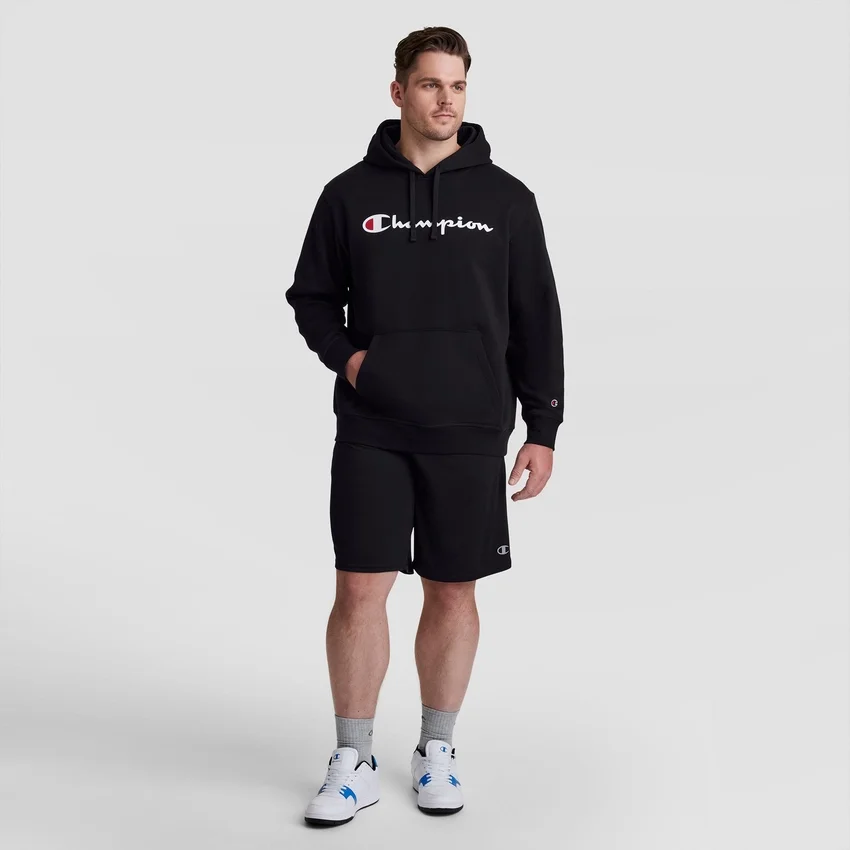 Bluza z kapturem Powerblend, Script Logo – rozmiary duże i wysokie