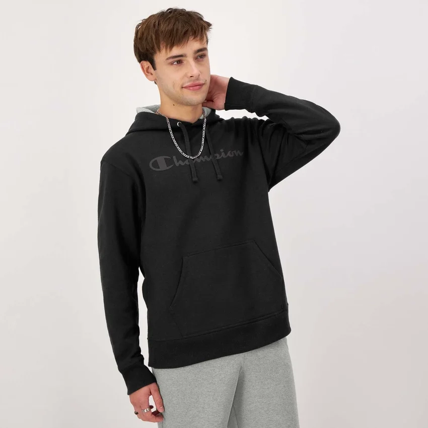 Bluza z kapturem Powerblend, Script Logo w tym samym odcieniu