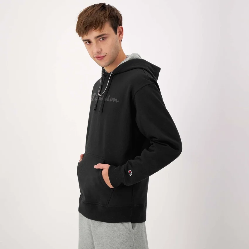 Bluza z kapturem Powerblend, Script Logo w tym samym odcieniu