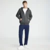 Bluza z kapturem Powerblend z zamkiem na całej długości, C Logo