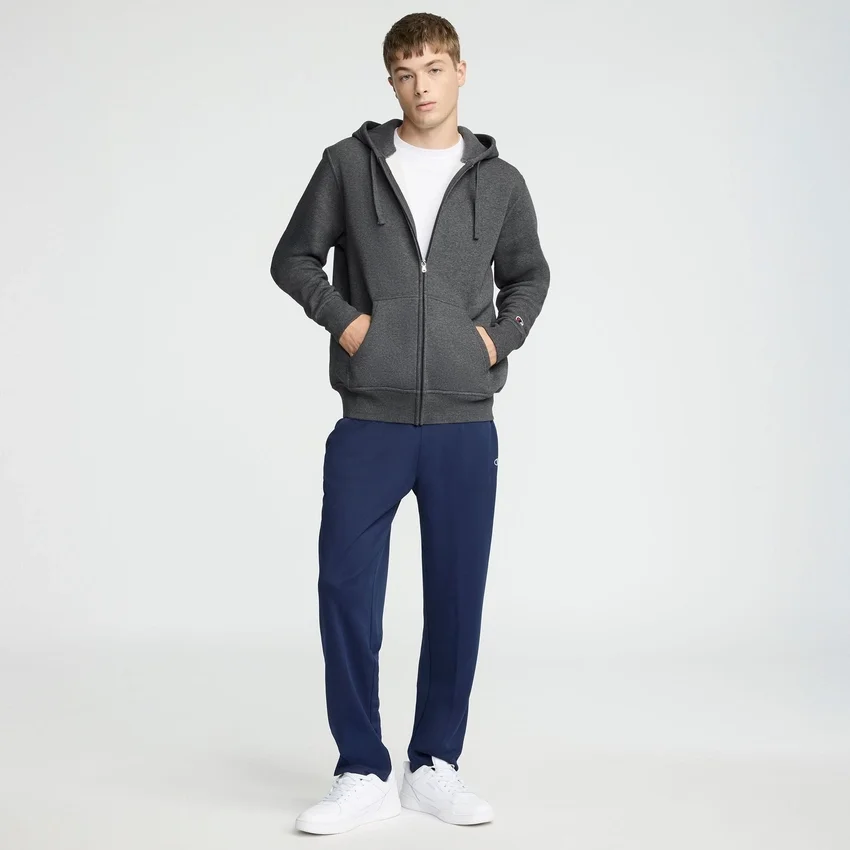 Bluza z kapturem Powerblend z zamkiem na całej długości, C Logo