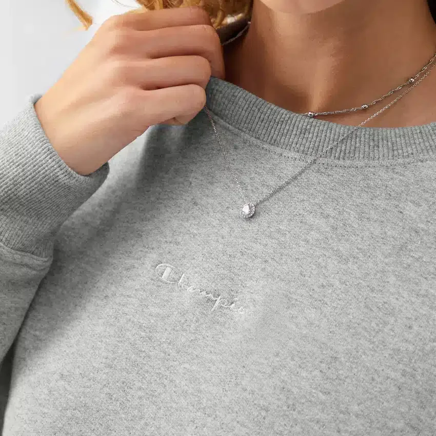 Bluza z okrągłym dekoltem Powerblend, haftowane Script Logo