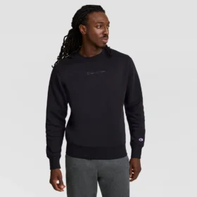 Bluza z okrągłym dekoltem z materiału Powerblend, z Script Logo w tym samym odcieniu