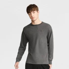 Klasyczny T-shirt z długim rękawem, haftowane C Logo
