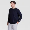 Klasyczny T-shirt z długim rękawem, haftowane C Logo – rozmiary duże i wysokie