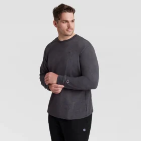 Klasyczny T-shirt z długim rękawem, haftowane C Logo – rozmiary duże i wysokie