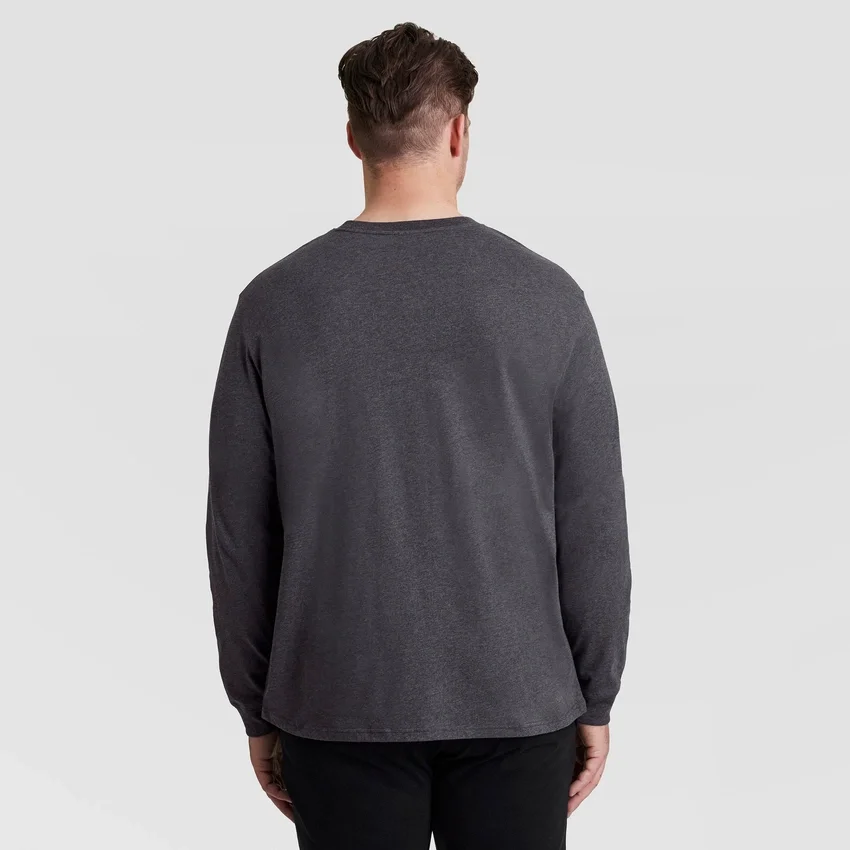Klasyczny T-shirt z długim rękawem, haftowane C Logo – rozmiary duże i wysokie