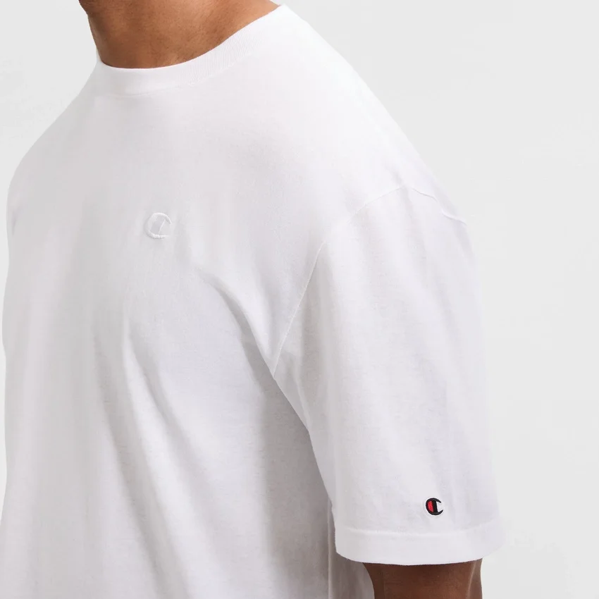 Klasyczny T-shirt z logo „C Logo” – rozmiary duże i wysokie