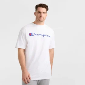 Klasyczny T-shirt z nadrukiem, Script Logo – rozmiary duże i wysokie