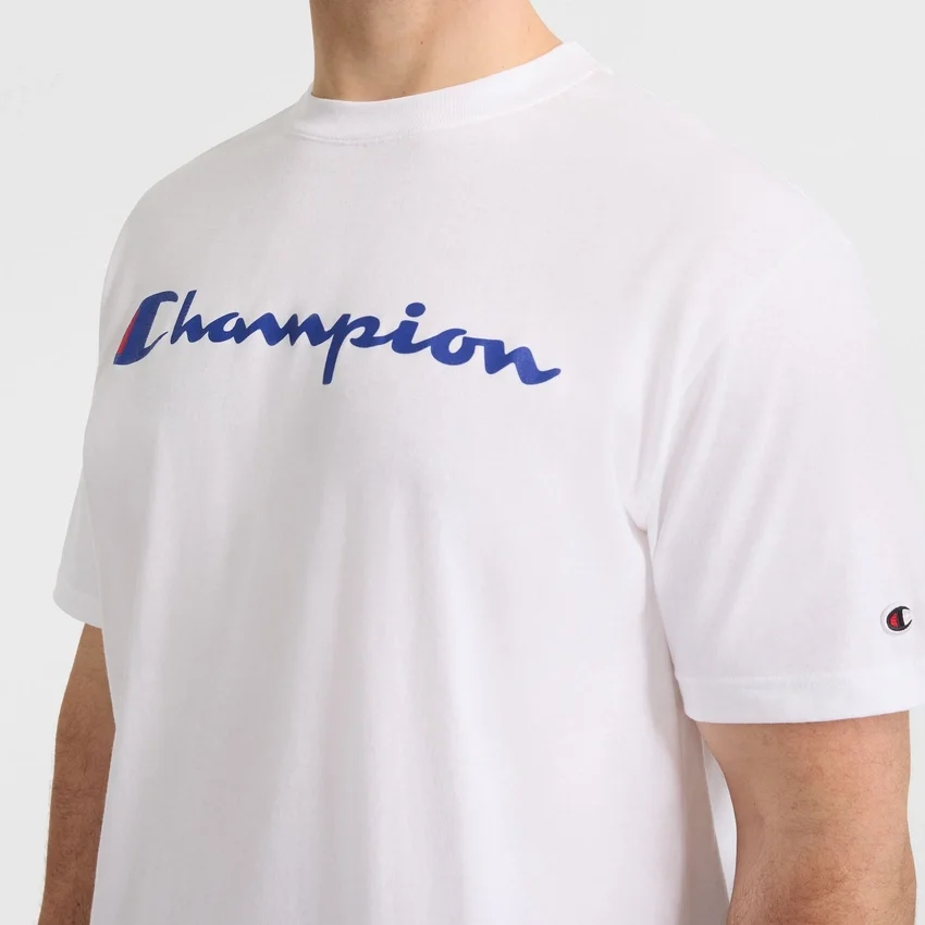 Klasyczny T-shirt z nadrukiem, Script Logo – rozmiary duże i wysokie