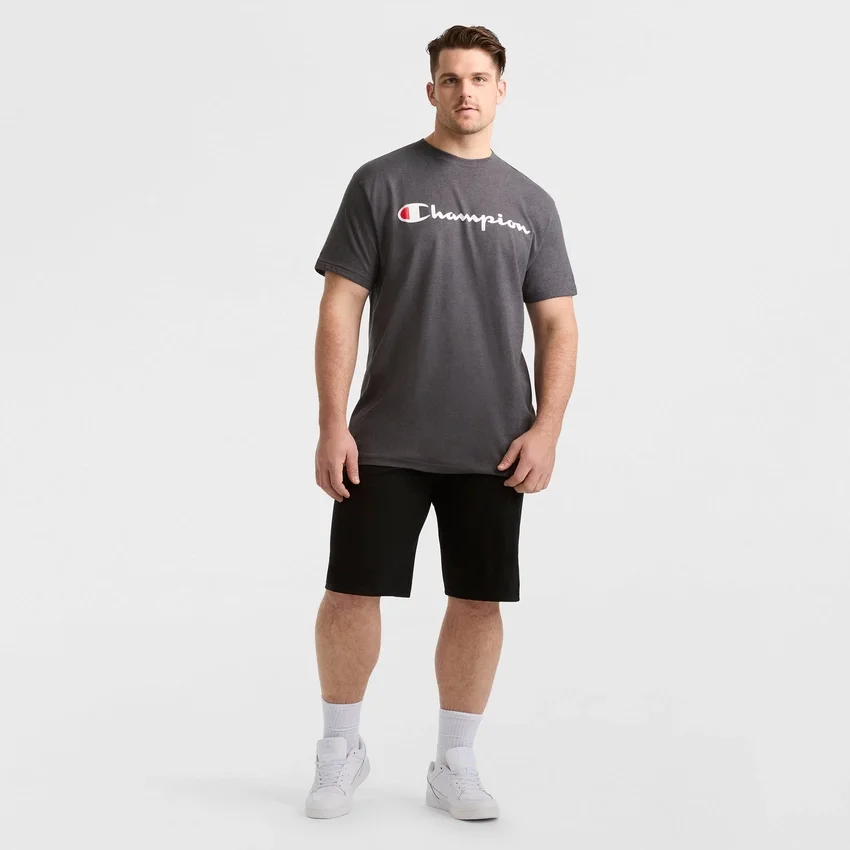 Klasyczny T-shirt z nadrukiem, Script Logo – rozmiary duże i wysokie