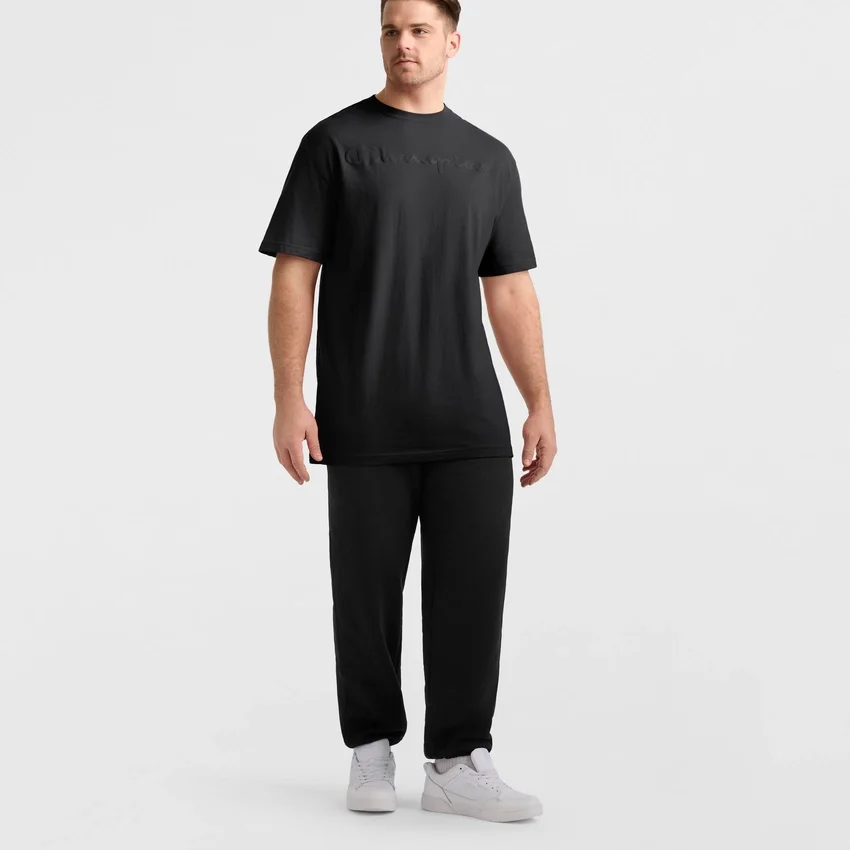Klasyczny T-shirt z nadrukiem, Script Logo w tym samym odcieniu – rozmiary duże i wysokie