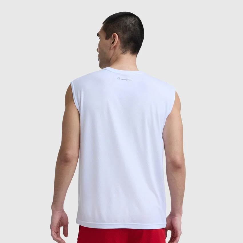 Koszulka sportowa z okrągłym dekoltem i Script Logo