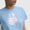 T-shirt z nadrukiem „Blurred Roses” i C Logo