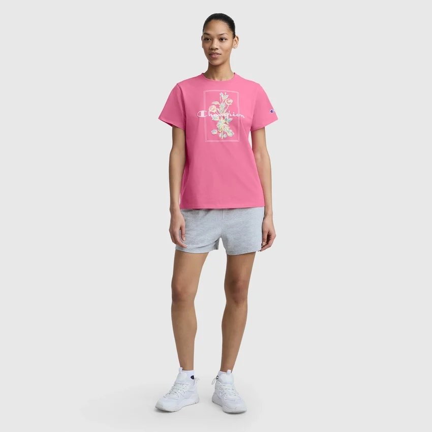 T-shirt z nadrukiem „Painted Bouquet” i C Logo